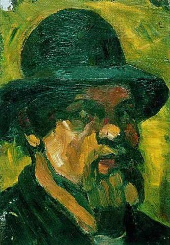 Theo van Doesburg Self-portrait wit hat. oil painting picture